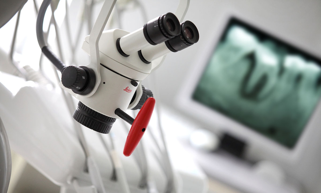 Dental treatment in Cherkassy under a dental microscope at Bagita Clinic