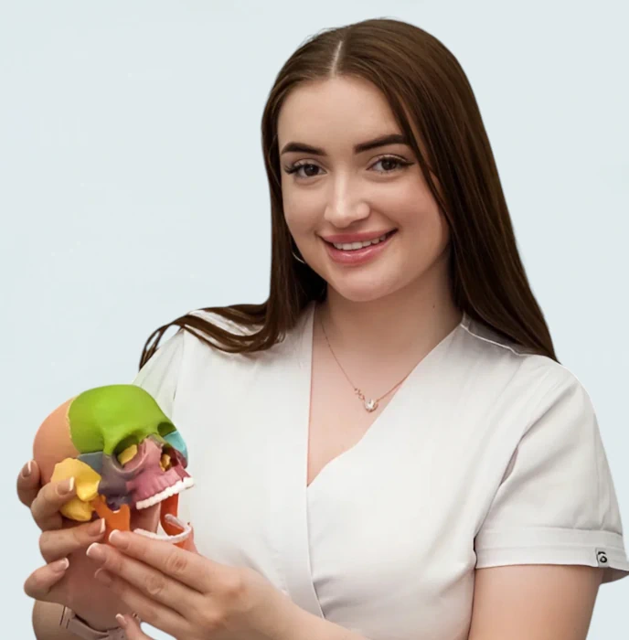 In the photo: Bychek Tetiana Anatoliivna, dentist at the Bahita clinic